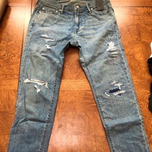 Abercrombie & Fitch Light Wash Ripped Skinny Jeans